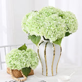4pcs Large Hydrangea Artificial Flowers Blue Green Artificial Hydrangea Flower Branches Wedding Bouquet Flower 45cm/17.71in