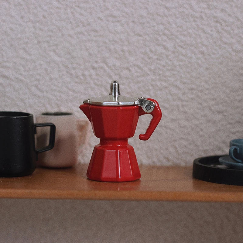 1Pc Dollhouse Miniature Simulation Mini Coffee Pot Coffee Utensils Model For Doll House Decor Kids Pretend Play Toys