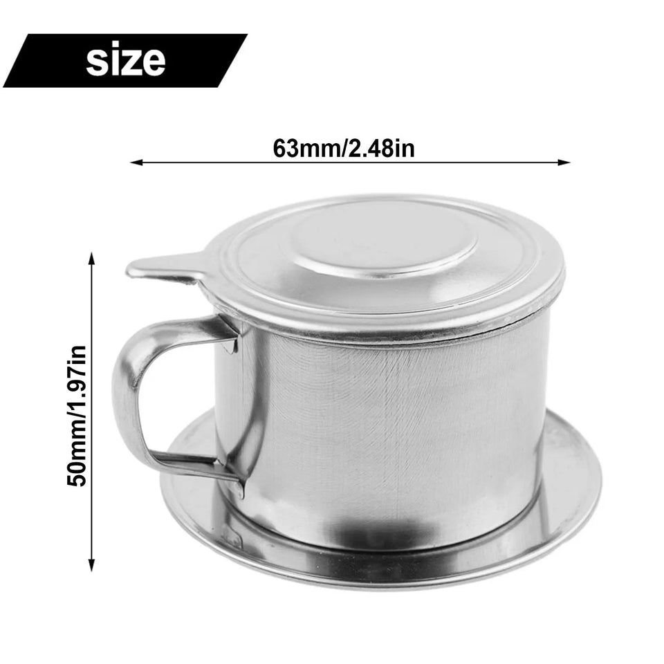 Authentic Vietnamese 50ml/100ml Coffee Pot, Stainless Steel Drip Filter Coffee Maker, Enjoy Traditional Coffee Brewing At Home