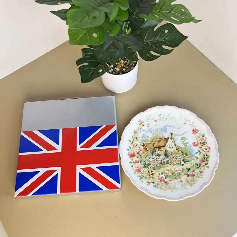 Ceramic Cup and Saucer Spring Summer Autumn Winter Coffee Cup Saucer Dinner Plate Dim Pot Black Teacup European Bone China Mug