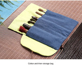 Cotton Tea Utensil Storage Bag, Tea Ceremony Organizer, Gentlemen's Cloth Bag, Portable Travel Accessories, Small Bags