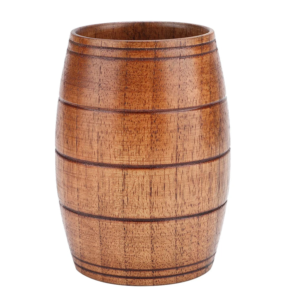 Wood Cup Household Natural Classical Wood Water Cup Beer Coffee Milk Tea Cup Kitchen Utensils 8cm Diamete