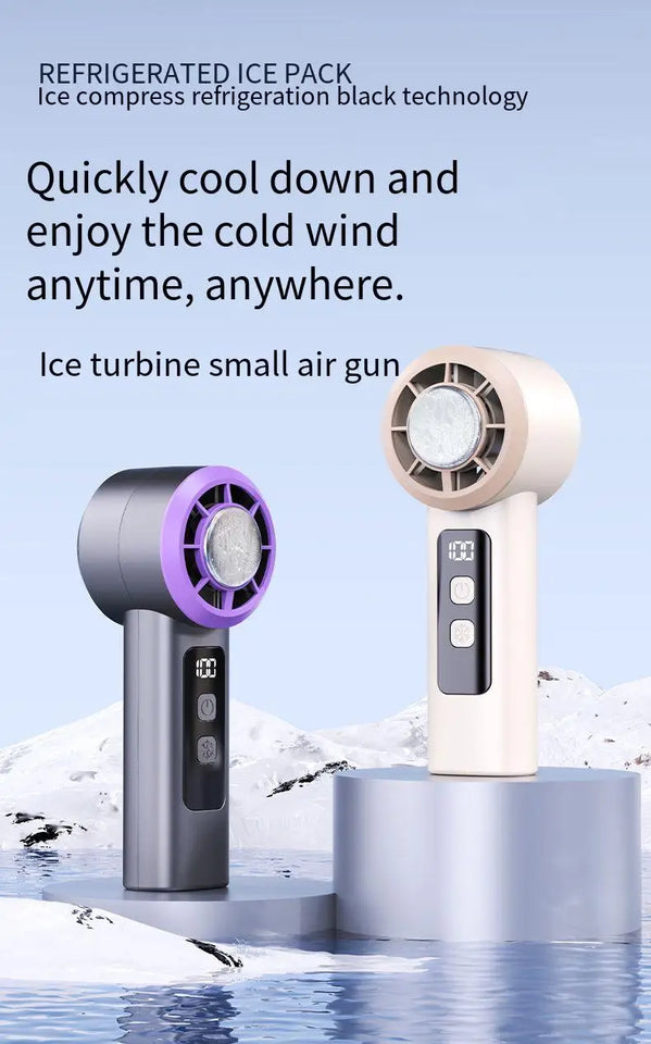 Refrigeration Turbo Cooling Mini Fan USB Adjustable Handheld Fan Suitable Office Outdoor Portable Personal Fan