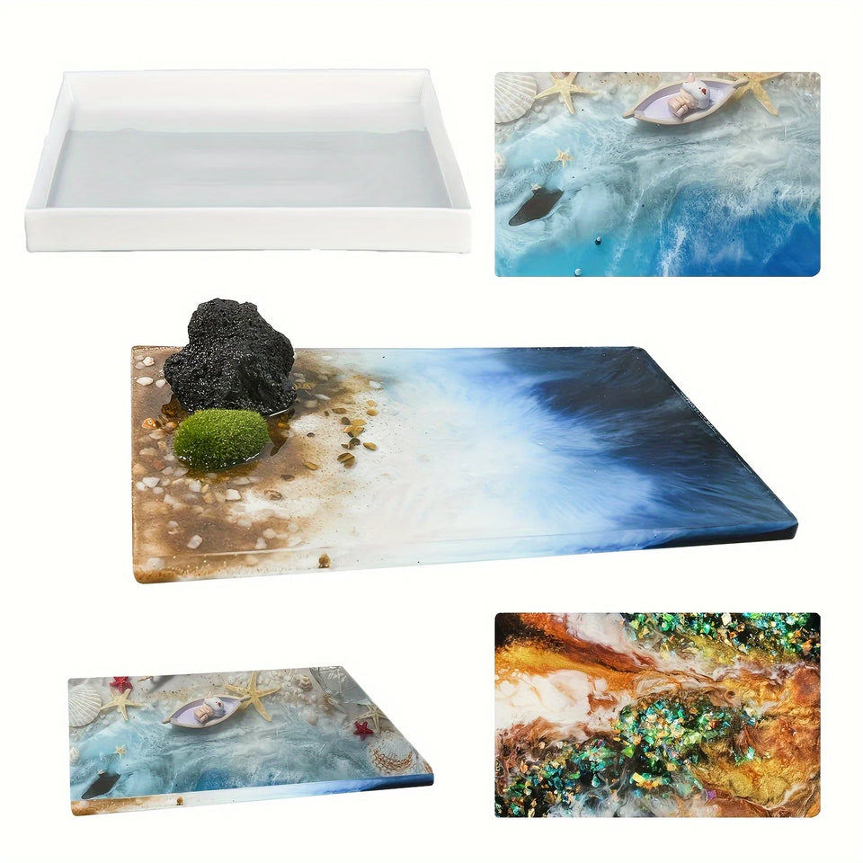 Reusable Large Rectangular Silicone Mold, Large DIY Homemade Table Resin Mold, Pallet, Wood and Coffee Table Mold