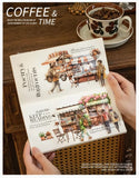 Coffee Bazaar Series Sticker Pack 6 Coffee Shop Diorama Themes 15Pcs Journal Decor for Cafe Lovers