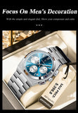 POEDAGAR Luxury Man Quartz Watch Waterproof Luminous Date Chronograph Watches For Men Stainless Steel Fashion Men's Watch Reloj