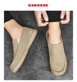 Fashion Men's Sneakers Canvas Breathable Men's Walking Driving Shoes Comfortable Outdoor Men Flats Casual Shoes Tenis Masculino