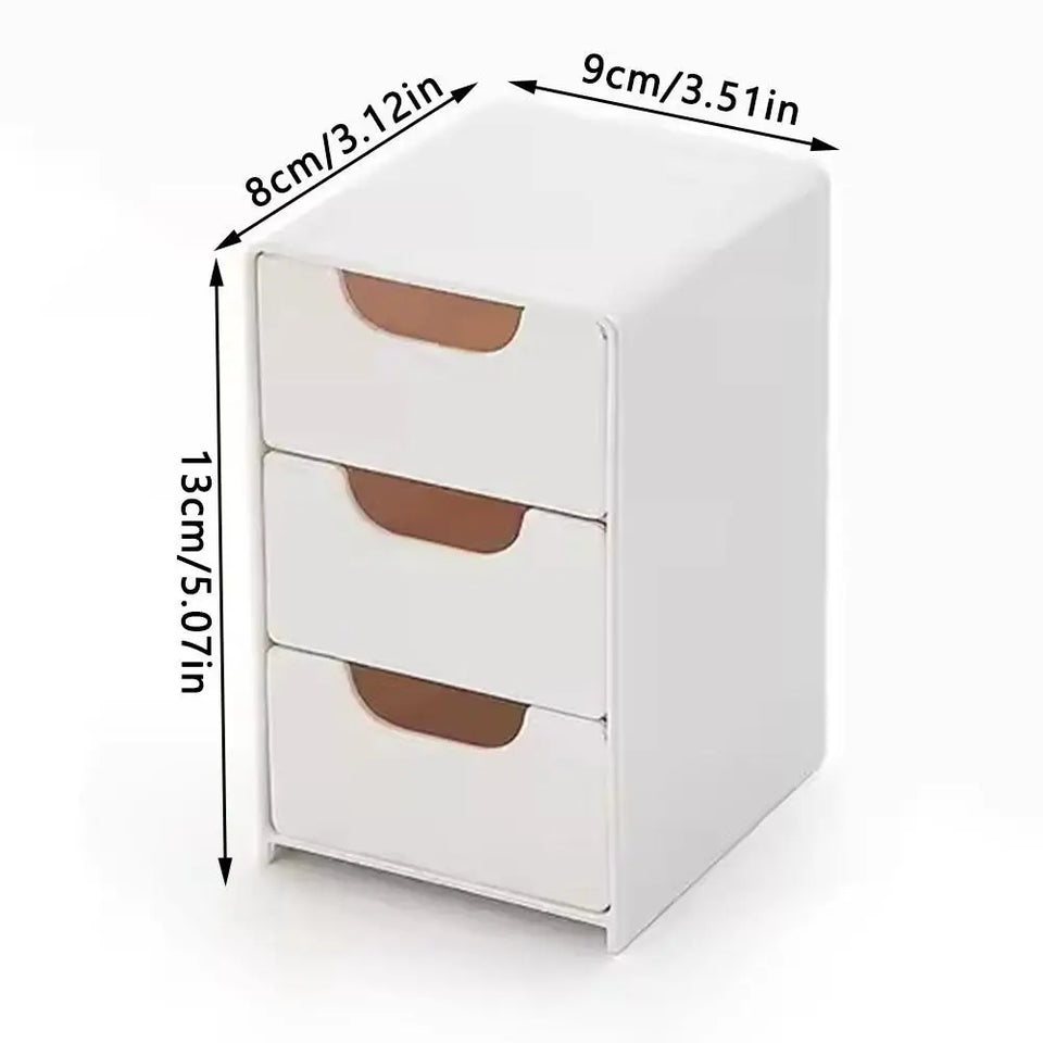 Mini Storage Box Small Drawer Storage Box Layered Grid Drawer Style Storage Box Tier Desk Organizer With Drawers