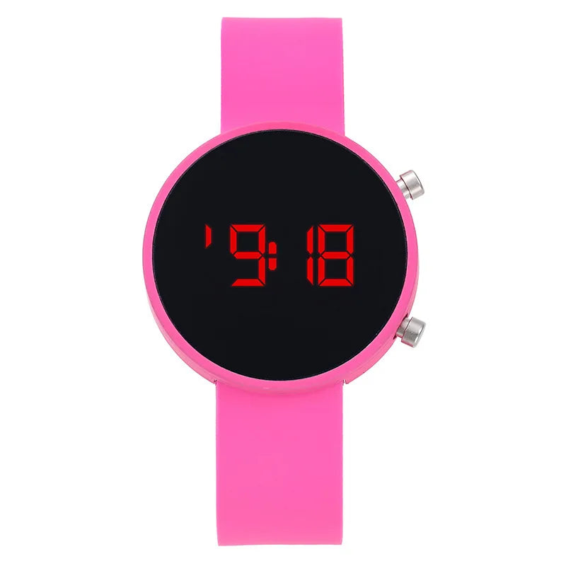 Fashion Women Digital Wrist Watches Simple Round Dial Led Watch for Woman Casual Sport Ladies Electronic Clock reloj digital
