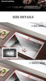 DQOK Stainless Steel Kitchen Sink Slot Dish Basin Kitchen sink Drain Basket And Drain Pip Rectangular