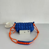 Stylish Women Quilted Cloud Bag with Braided Rope Strap Soft Shoulder Bag Perfect for Daily Use and Casual Outings