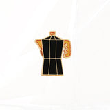 for Barista Vintage Rose Tea Latte Americano Pines Coffee Machine Mini Coffee Bean Badge Jewelry Coffee Collection Enamel Pins