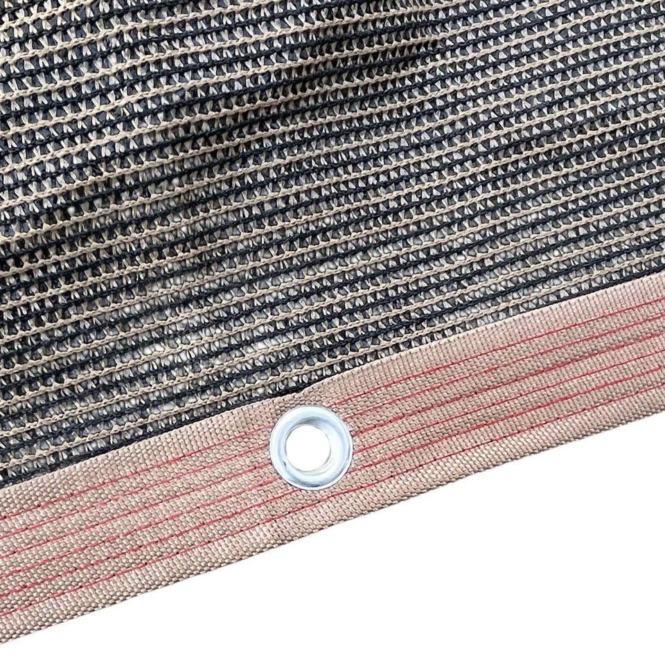 Sunshade Net Soft Coffee High Density Sun Shade Sail Polyethylene Metal Grommets with 4 65.6FT Ropes for Patio