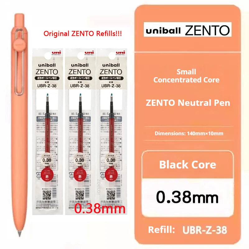 Uni-ball ZENTO Click Gel Pen,0.38/0.5/0.7mm Various Colors Water-based pen With Ergonomic Grip Smooth Writing for School&Office