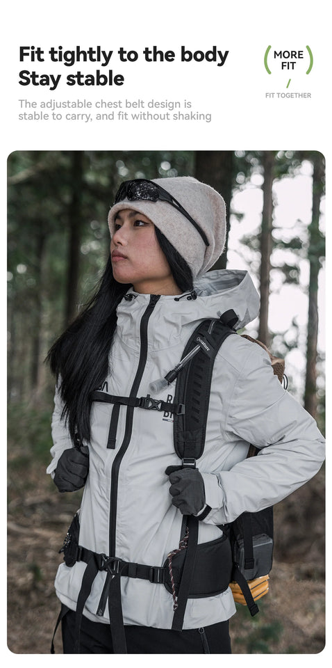 Qunature Backpack Lightweight Mountaineering Hiking Backpack Outdoor Sport 30+5L Breathable Wear-resistant Waterproof Bag