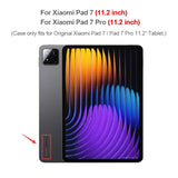 Coque For Xiaomi Pad 7 Case with Pen Holder PU Leather Soft Back Trifold Stand Cover For Xiaomi Pad 7 Pro Mi Pad 7 Case 11.2''