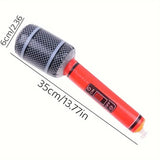 4pcs Inflatable Microphones 35cm/13.77 inch Random Color Microphone Toys Music Party Decoration Props Inflatable Instrument