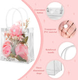 1-50PCS Clear Tote Waterproof Bag Reusable PVC Clear Shopping Bag Shoulder Handbag Environmentally Travel Storage Bag Shoes Bag