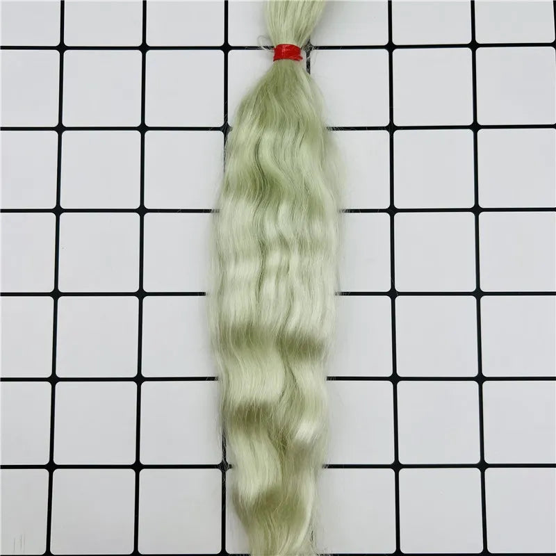 25-30cm 10gram /bag Reborn Doll mohair DIY 1/3 1/4 BJD doll wig Top Quality Reborn Doll Mohair hand rooted Doll hair Accessory