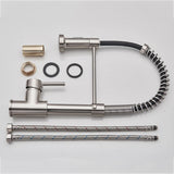 Brushed Gold Kitchen Sink Faucet Spring Pull-down Hot Cold Mixer Faucet Deck Installation Faucet