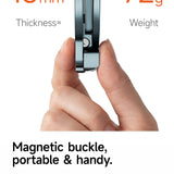 XILETU COBONE Dual-sided Magnetic Phone Stand|Slim Foldable Magsafe 1/4" Mount for iPhone 17-13 Vlog Travel Selfie Live Tripod