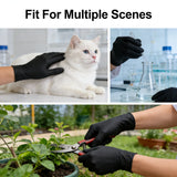 100pcs Disposable Black Nitrile Gloves Powder-Free Latex-Free Tear Resistant for Food Handling Kitchen Cooking Cleaning
