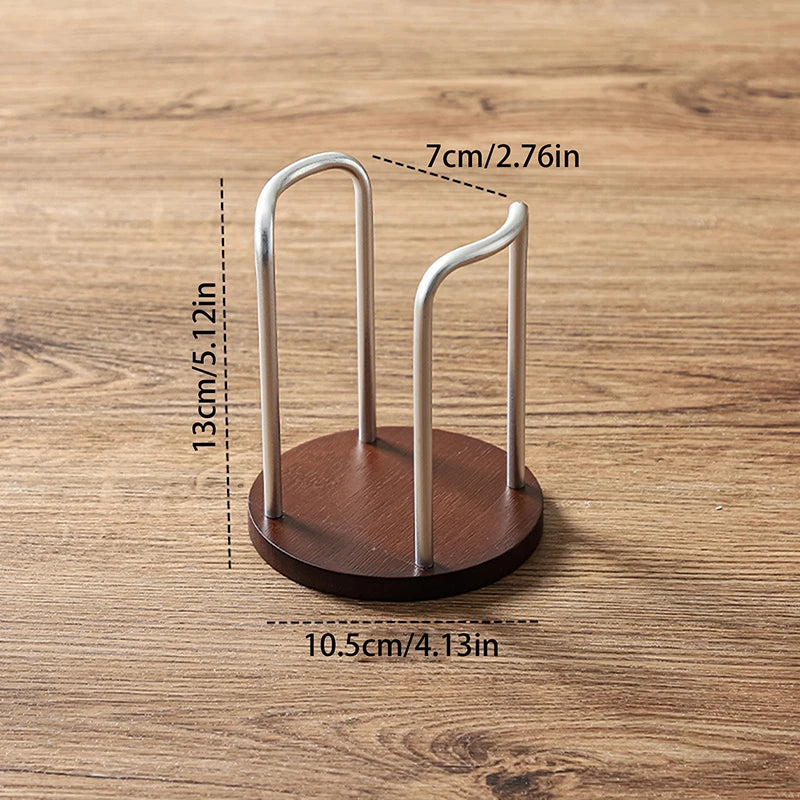 Shelf Tea Mug Organizer Kitchen Office Accessory Wooden Paper Cup Holder For Disposable Cups Desktop Coffee Table Storage
