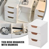 Mini Storage Box Small Drawer Storage Box Layered Grid Drawer Style Storage Box Tier Desk Organizer With Drawers