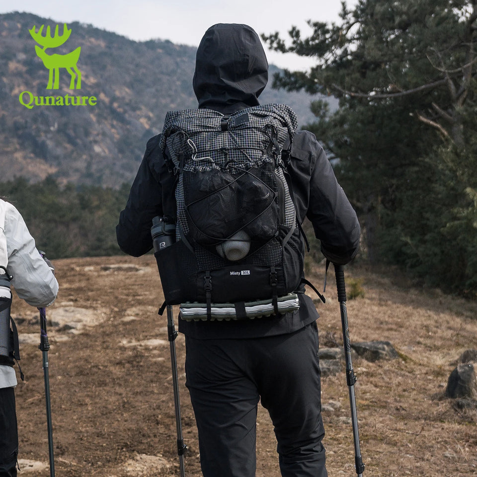 Qunature Backpack Lightweight Mountaineering Hiking Backpack Outdoor Sport 30+5L Breathable Wear-resistant Waterproof Bag