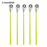 5pcs 40cm Fishing Rod Tip Retractable Carbon Fiber Fiberglass Fishing Pole with Top Ring Boat/Raft Rod Tip Spare Tail Fiberglass