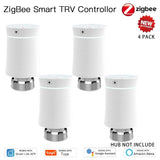 MOES ZigBee3.0 TRV New Radiator Actuator Valve Tuya Smart Programmable Thermostat Temperature Heater Alexa Voice Control