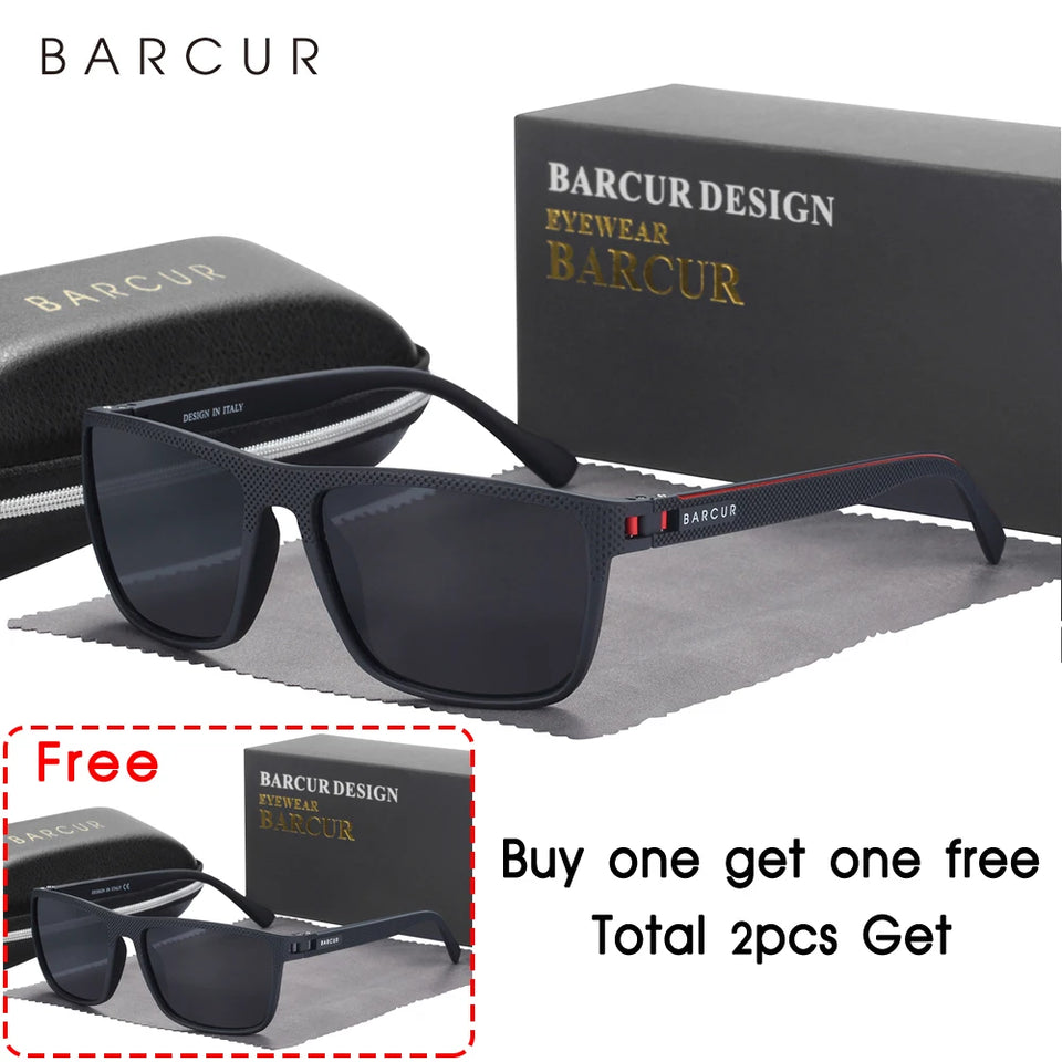 BARCUR Outdoor Sunclasses for Men Polarized FishingTravel TR90 Light Weight Sun Glasses Women Eyewear Accessory Oculos