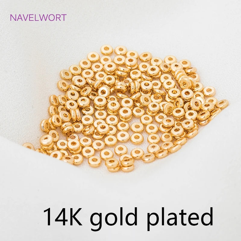 18k Gold Plated Spacer Beads For Bracelet Making,Separators For Beads,Jewelry Fittings,DIY Jewellery Making Supplies Wholesale