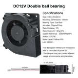 New Dual Ball Bearing 120MM Fan GDB1232 For GOSTIME 5V 12V 24V 120X120X32MM Large Air Volume Fan Barbecue Grill Turbo Blower