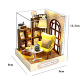 DIY 3D Puzzles Wooden Toy Miniature Dollhouse Handmade Doll House Model Building Kits Coffee House Toys For Children Gifts