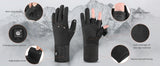 Savior Heated Fishing Gloves Waterproof Winter Fishing Gloves 2 Finger Flip Windproof Women Men Gloves