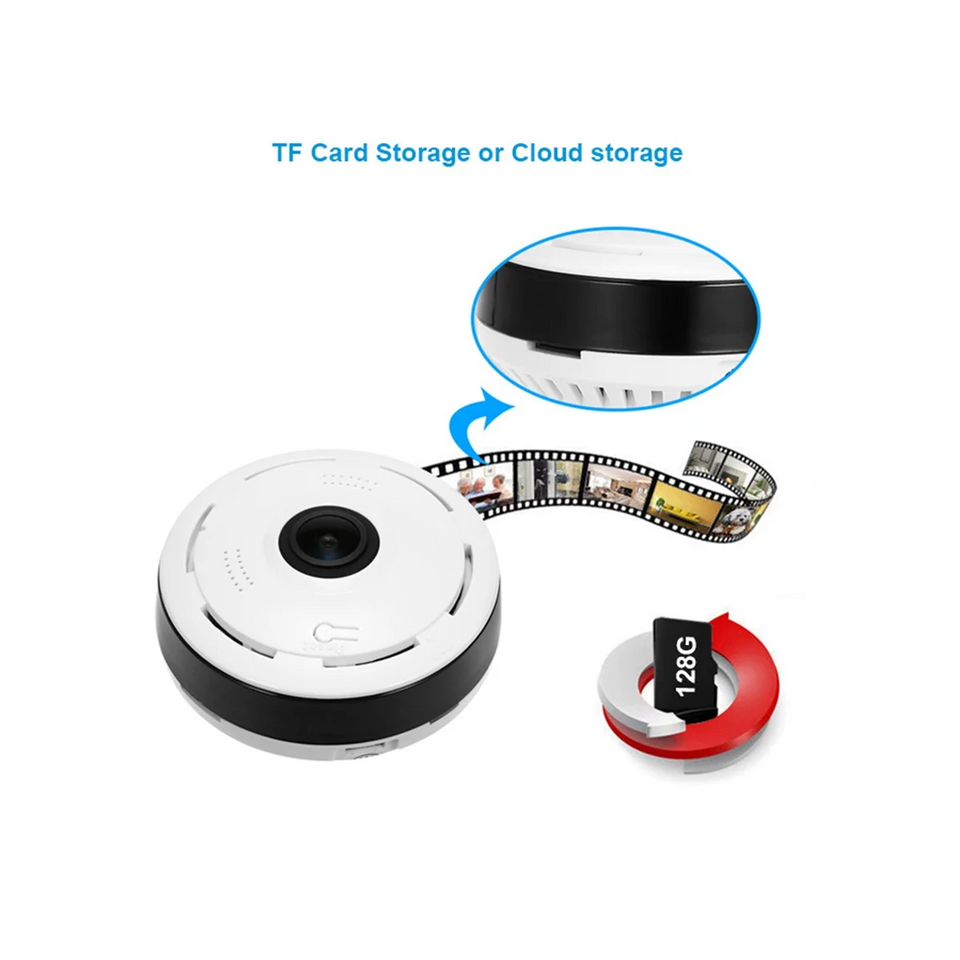 360Degree Panorama CCTV Camera Wifi 1080P HD Wireless VR Camera Remote Control Surveillance Camera P2P US Plug
