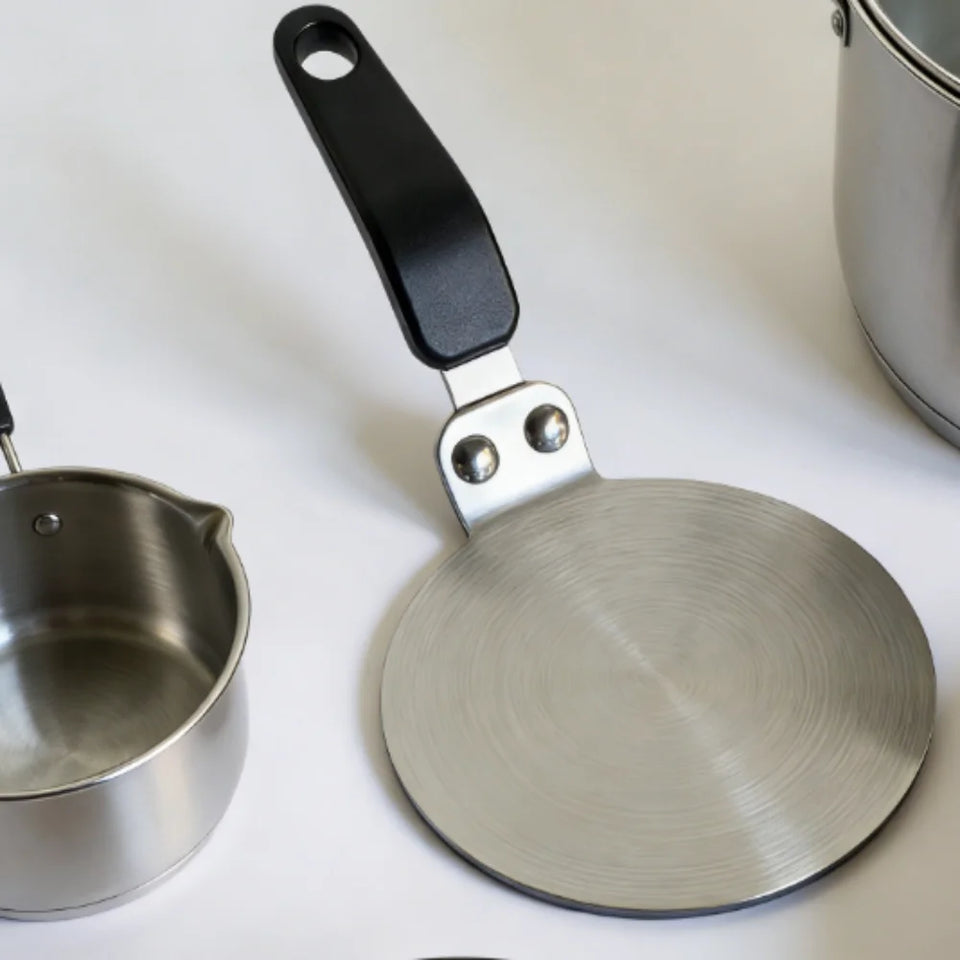 New Mocha Pot Heat Diffuser Plate - Ceramic Coffee Pot/Glassware Heat Conductive Disk for Induction Cooktop, Outdoor Stainless