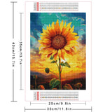 Huacan New Arrivals Diamond Embroidery Flower DIY Full Drill Mosaic Sunflower Sunset Complete Kit Handmade Gift Home Decor