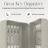 Metal Wall Mounted Multi-Key Lock Box Security Storage Box Spare Car Key Storage Box Suitable for Home Office Factory Store Use