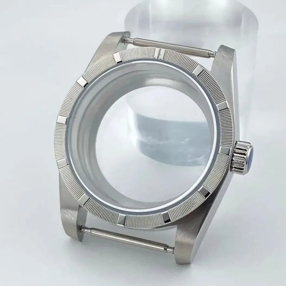New arrivals 36mm watch case Engine Turned BEZEL for AK Parts Replacemet Fits 28.5mm Dial NH35/36 Movement Modification Parts