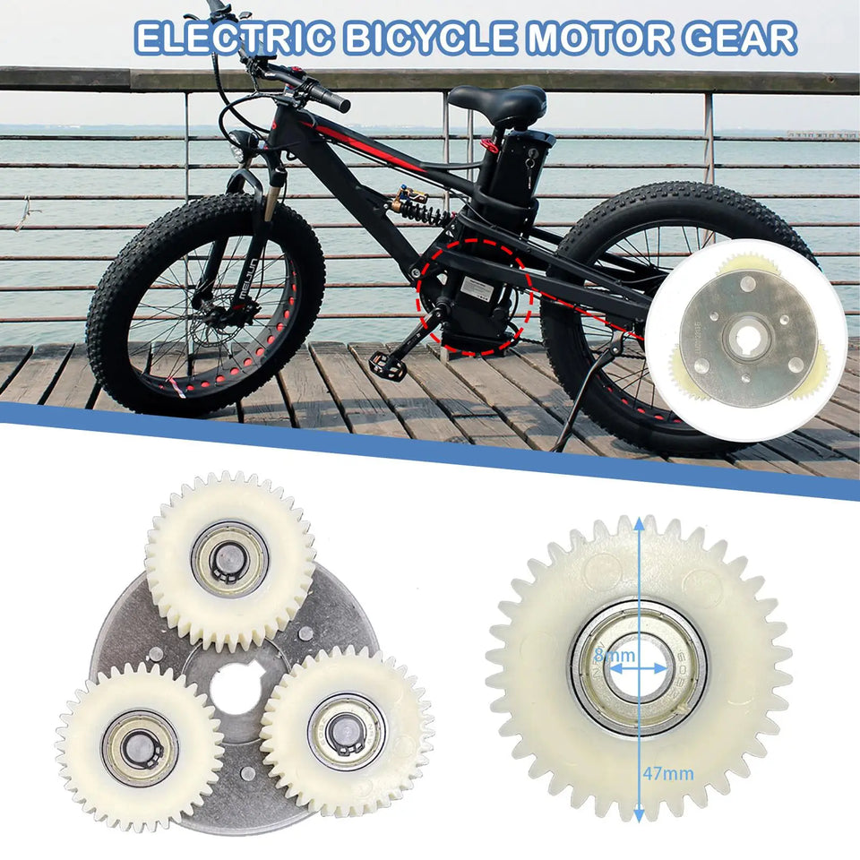EBike Motor Gear Clutch Kit 36T Nylon Gear With Bearing 88mm Clutch For Bafang 500W Motor Bicycle Modification Accessories
