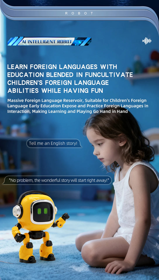 Intelligent AI Robot Large Model AI Intelligent Dialogue Children's Voice Storyteller Early Educational Desktop Toy