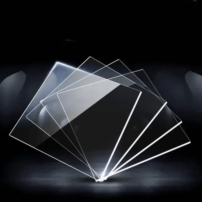 200x200mm plexiglass clear acrylic board, organic plastic sheet, 1mm, 3mm and 8mm glass methacrylate