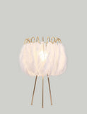 Modern Floor lamp for Living room Studio Bedroom Girl room feather lamp tripod minimal Gold floor table lamp