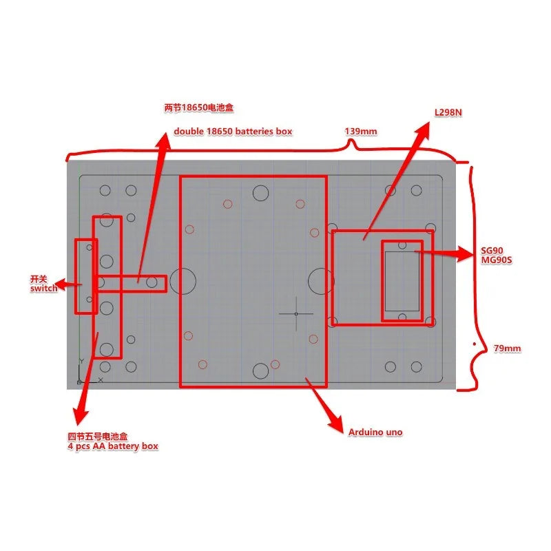 Alloy Robotic DIY Car Chassis DIY Car Robot With TT Motor Set 1 Layer RC Tank Chassis Building Block Motor 3-9v Crawler Smart