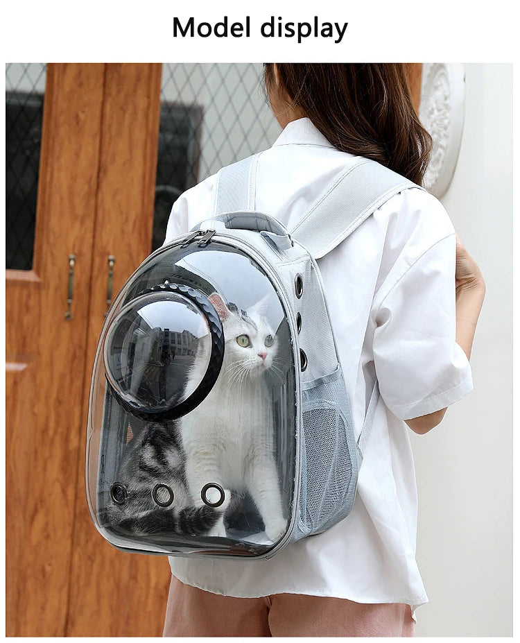 Transparent Cat Carrying Bags Space Breathable Pet Backpack Portable Puppy Pets Backpack Transport Carrier Space Capsule Dog Bag