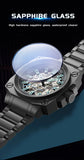 FeelNever Creative Automatic Movement Men's Watches Hollow Fashion Casual Sport Military Leather Waterproof Mechanical Watch+Box