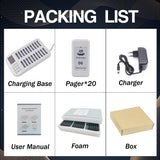 Wireless Restaurant Pager System Touch Panel Wireless Calling System Food Pager Guest Paging System for Coffee Shop Bar