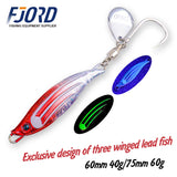 FJORD 40g 60g Metal Fishing Jig Tail Spinner Lure Spinning Sea Spoon Pike Bass New Arrivals 2025 Artificial Baits Fishing Tackle